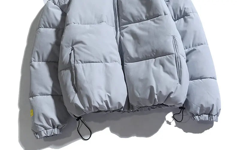 Parka Masculina de Inverno 2026, Casaco Acolchoado com Capuz, Estilo Streetwear, Jaqueta Slim com Proteção contra o Vento, Roupa Masculina