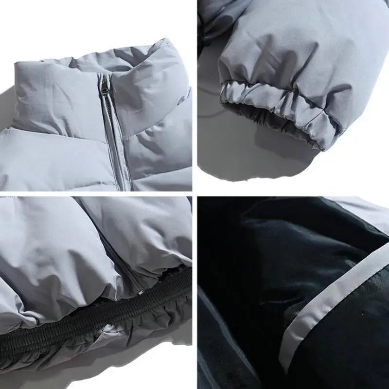 Parka Masculina de Inverno 2026, Casaco Acolchoado com Capuz, Estilo Streetwear, Jaqueta Slim com Proteção contra o Vento, Roupa Masculina