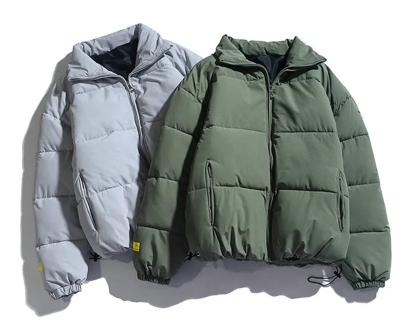 Parka Masculina de Inverno 2026, Casaco Acolchoado com Capuz, Estilo Streetwear, Jaqueta Slim com Proteção contra o Vento, Roupa Masculina
