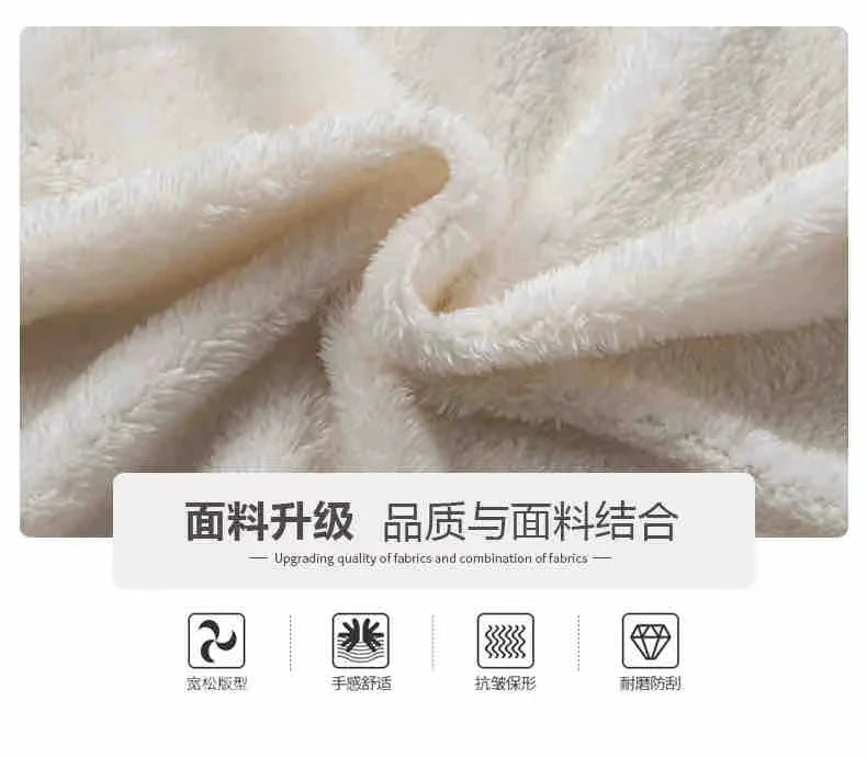 2024 Winter Men's Lamb Wool Fashion Cotton Coat Stand up Collar Plush Thickened Warm Bread Coat Casual Loose Couple Cotton Coat