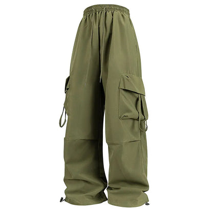 Women Cargo Pants Fashion Loose Comfortable Breathable Lightweight Multiple Pockets Cargo Long Pants Fitness Running Casual Pan