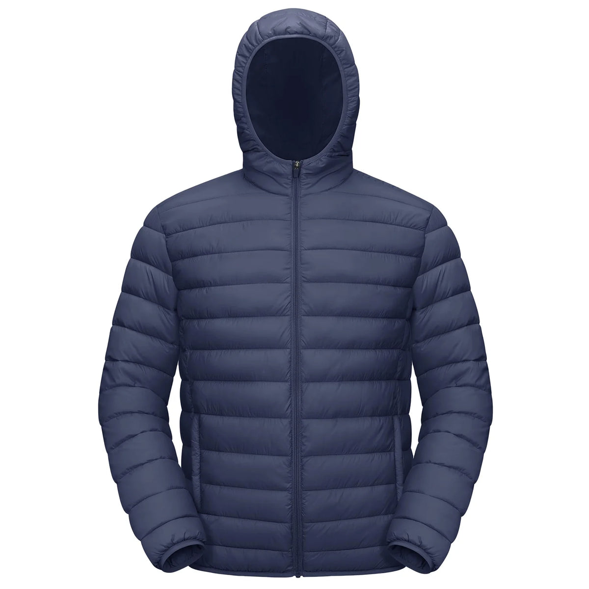 Jaqueta Masculina de Inverno Acolchoada TACVASEN Leve Impermeável com Capuz Casaco Térmico para Trabalho ao Ar Livre