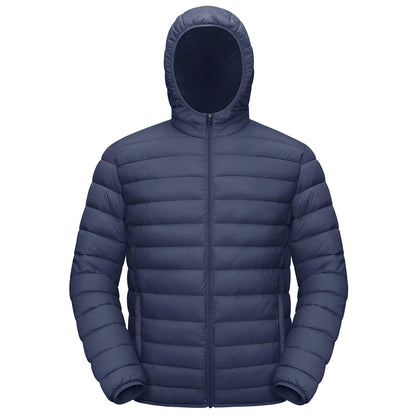 Jaqueta Masculina de Inverno Acolchoada TACVASEN Leve Impermeável com Capuz Casaco Térmico para Trabalho ao Ar Livre