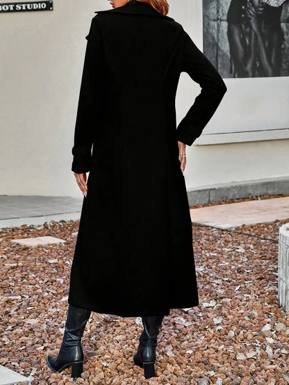 Fashion Autumn Winter Double-breasted Warm Woolen Coat For Women's Elegant Stylish Long Versatile Woolen Coat Female Office 2025