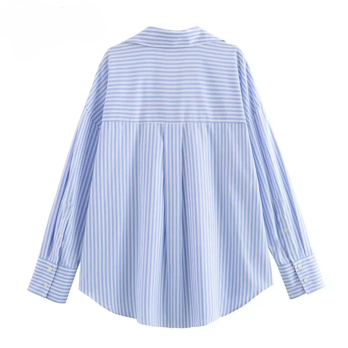 Women Fashion Spring Cotton Oxford Long Sleeve Single-breasted Lapel Blouse Street Clothing Shirt Chic Ladies Tops Mujer