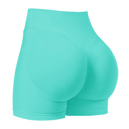 ZHEJIN Shorts de Yoga Feminino Sem Costura Cintura Alta para Academia, Shorts Biker com Empina Bumbum Scrunch, Controle de Barriga e Fitness
