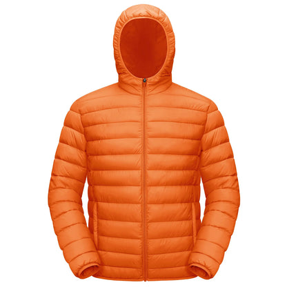 Jaqueta Masculina de Inverno Acolchoada TACVASEN Leve Impermeável com Capuz Casaco Térmico para Trabalho ao Ar Livre