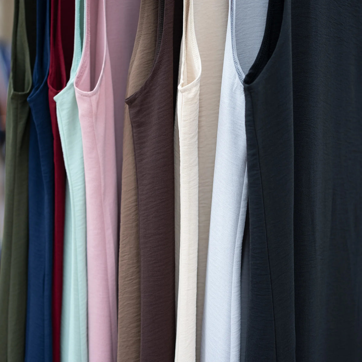 Vestido Muçulmano Abaya Sem Mangas, Vestido Interno Feminino, Cor Sólida, Roupa de Baixo, Vestido Longo, Kaftan Simples de Ramadã, Vestidos Árabes