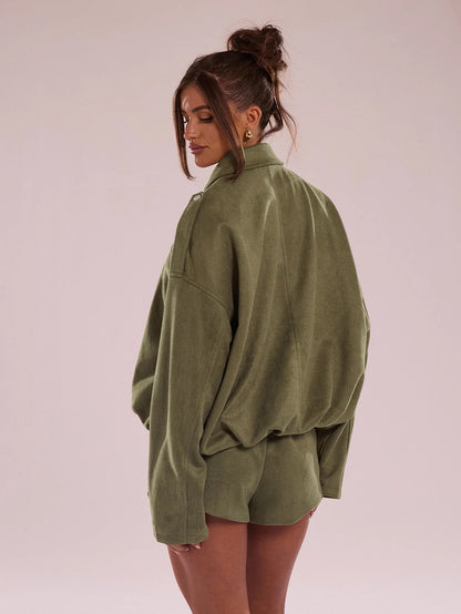 Simple, casual, versatile, solid-color shorts