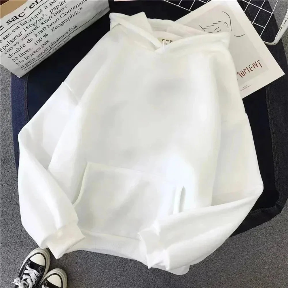 Moletom com capuz e estampa "Self Confrontation Letter", com cordão e bolso canguru, confortável, casual, moderno e clássico