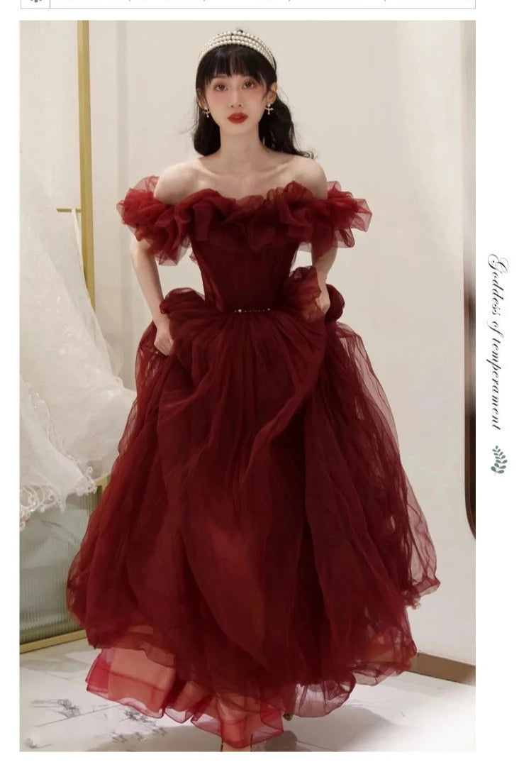 Evening Gowns for Women Elegant Party Prom Gown Graduation Womens Occasion Slender Waist Quinceanera Pengpeng Wedding Dresses
