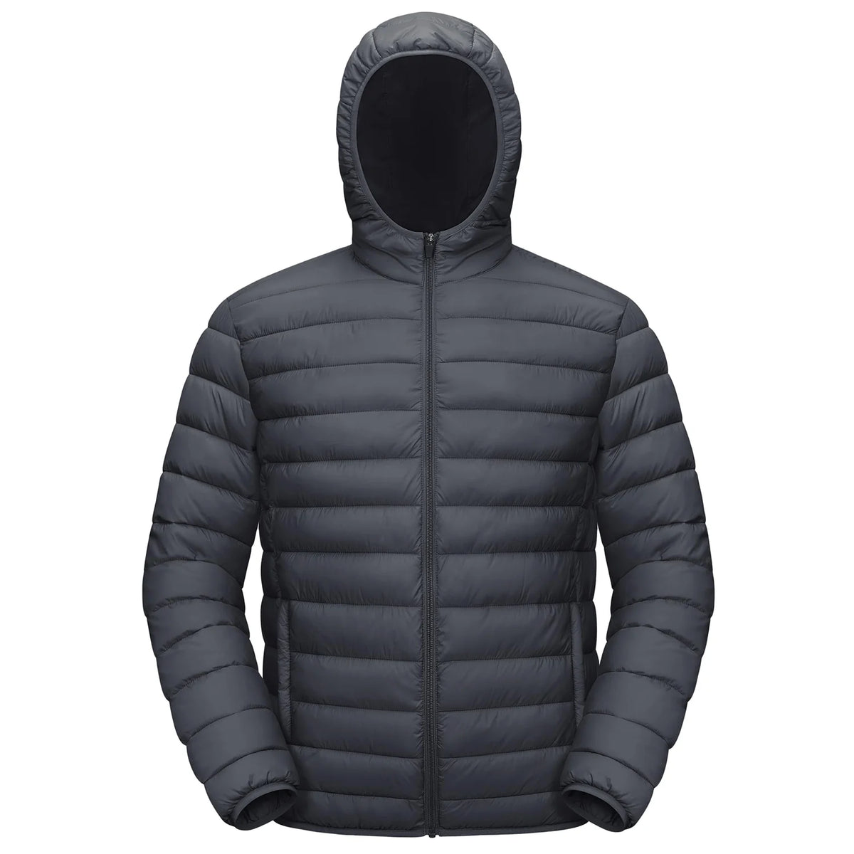 Jaqueta Masculina de Inverno Acolchoada TACVASEN Leve Impermeável com Capuz Casaco Térmico para Trabalho ao Ar Livre