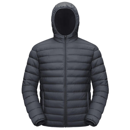 Jaqueta Masculina de Inverno Acolchoada TACVASEN Leve Impermeável com Capuz Casaco Térmico para Trabalho ao Ar Livre