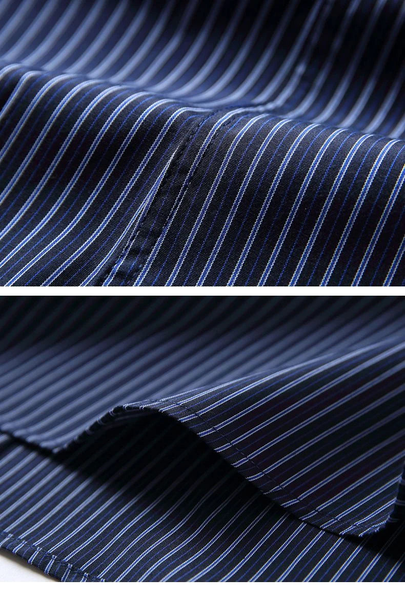 Oversized Mens Social Dress Shirt Long Sleeved Plus Large Size 9XL 8XL 7XL Classic Plaid Striped Casual Business RIYBEOE