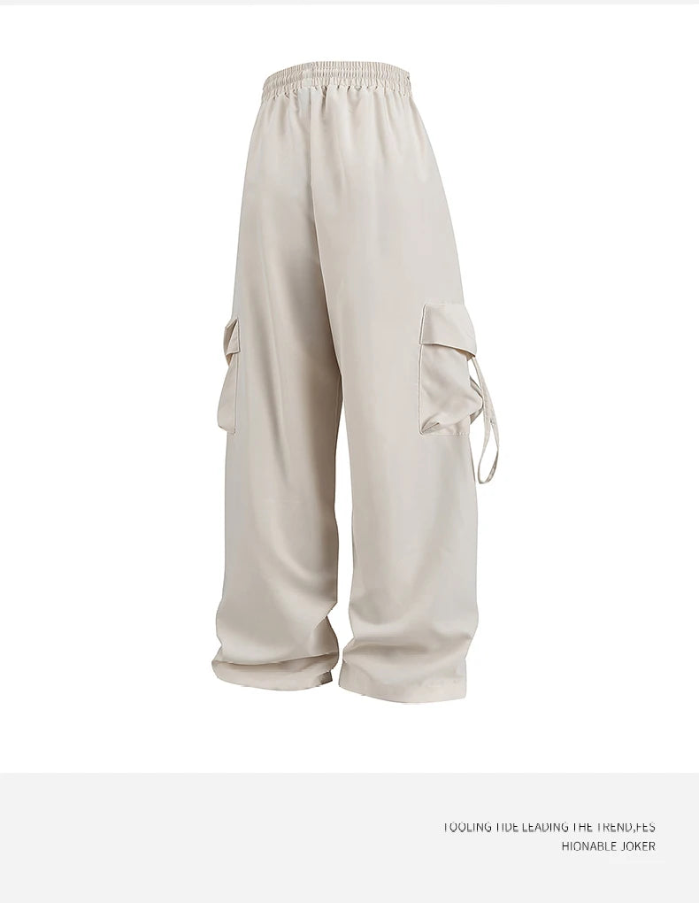 Women Cargo Pants Fashion Loose Comfortable Breathable Lightweight Multiple Pockets Cargo Long Pants Fitness Running Casual Pan