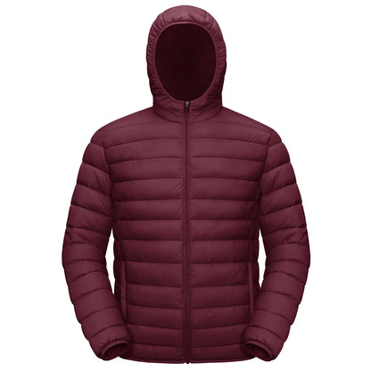 Jaqueta Masculina de Inverno Acolchoada TACVASEN Leve Impermeável com Capuz Casaco Térmico para Trabalho ao Ar Livre