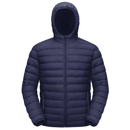 Jaqueta Masculina de Inverno Acolchoada TACVASEN Leve Impermeável com Capuz Casaco Térmico para Trabalho ao Ar Livre
