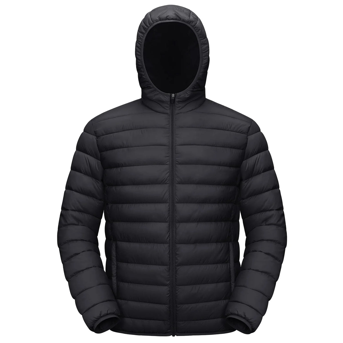 Jaqueta Masculina de Inverno Acolchoada TACVASEN Leve Impermeável com Capuz Casaco Térmico para Trabalho ao Ar Livre
