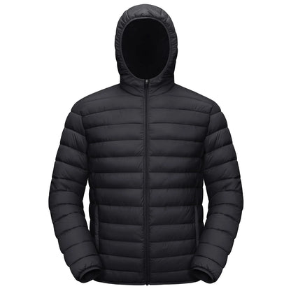 Jaqueta Masculina de Inverno Acolchoada TACVASEN Leve Impermeável com Capuz Casaco Térmico para Trabalho ao Ar Livre