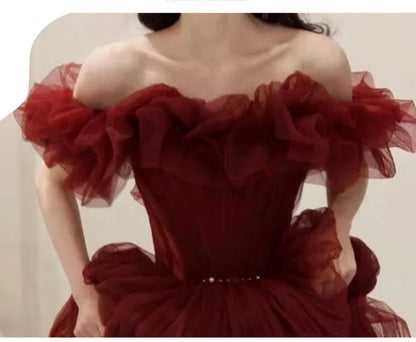 Evening Gowns for Women Elegant Party Prom Gown Graduation Womens Occasion Slender Waist Quinceanera Pengpeng Wedding Dresses