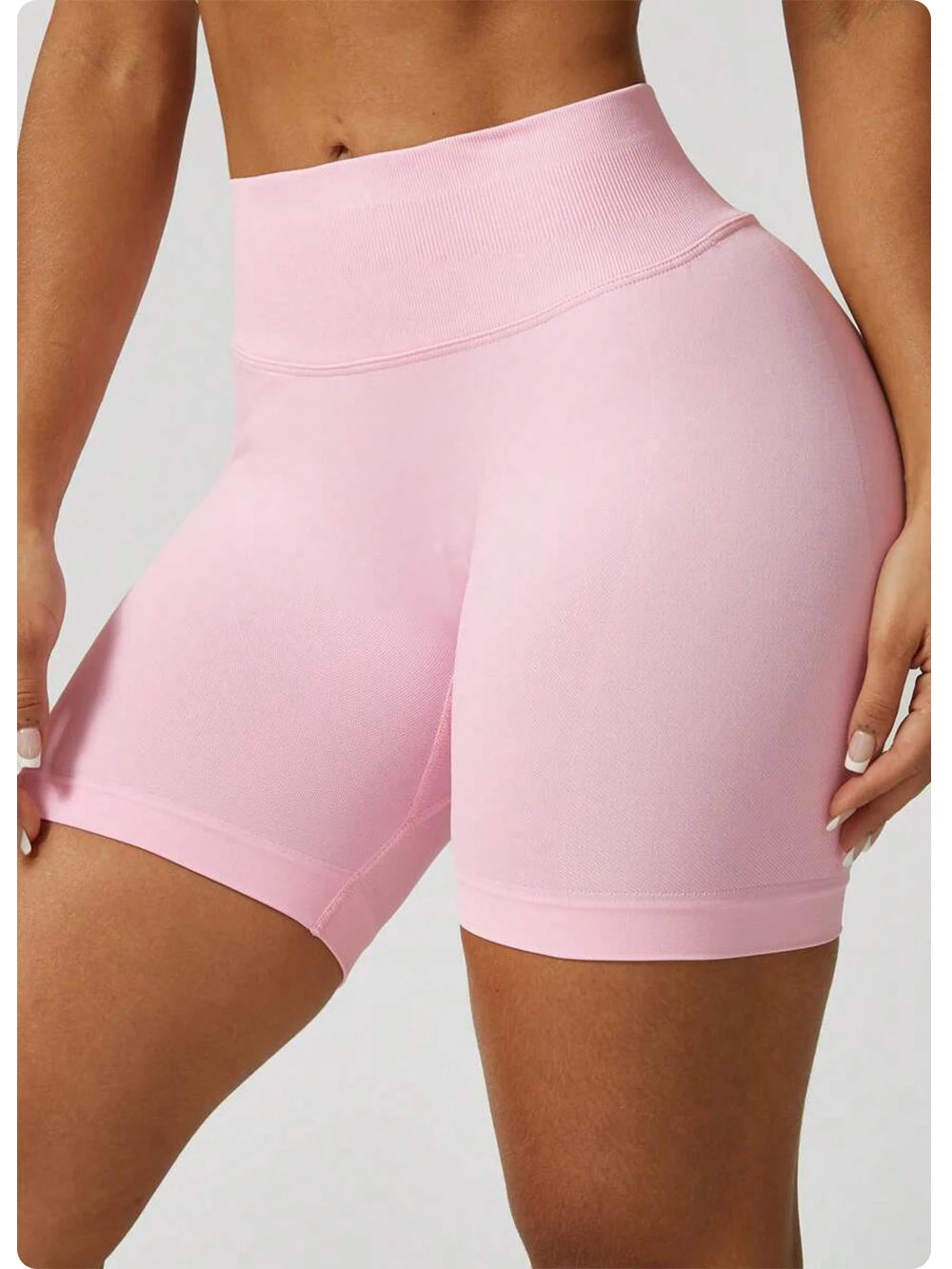 ZHEJIN Shorts de Yoga Feminino Sem Costura Cintura Alta para Academia, Shorts Biker com Empina Bumbum Scrunch, Controle de Barriga e Fitness