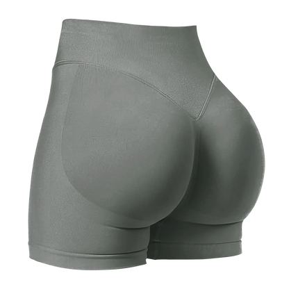 ZHEJIN Shorts de Yoga Feminino Sem Costura Cintura Alta para Academia, Shorts Biker com Empina Bumbum Scrunch, Controle de Barriga e Fitness