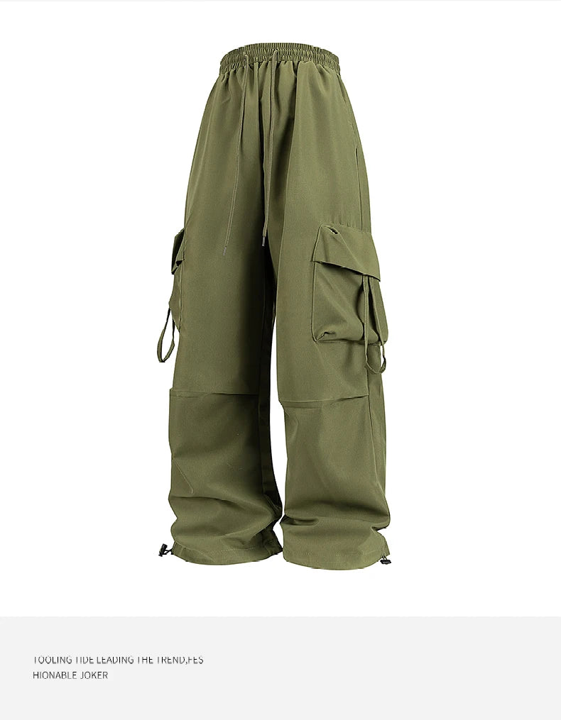 Women Cargo Pants Fashion Loose Comfortable Breathable Lightweight Multiple Pockets Cargo Long Pants Fitness Running Casual Pan
