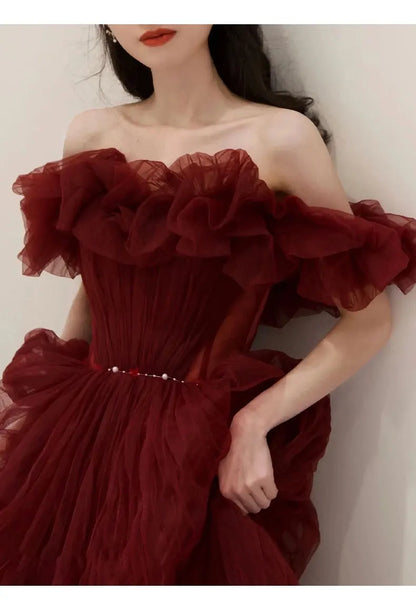 Evening Gowns for Women Elegant Party Prom Gown Graduation Womens Occasion Slender Waist Quinceanera Pengpeng Wedding Dresses