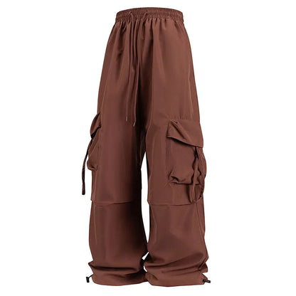 Women Cargo Pants Fashion Loose Comfortable Breathable Lightweight Multiple Pockets Cargo Long Pants Fitness Running Casual Pan