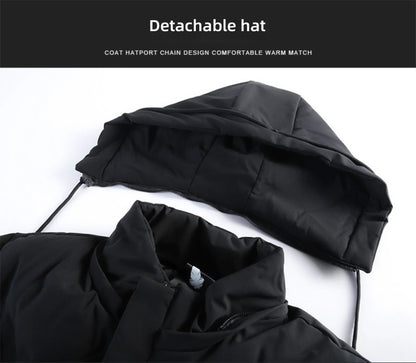 Top Grade Designer New Brand Men Parka Jacket Thick Casual Fashion Windbreaker Hooded Quilted Bubble Coats Long Mens Clothes