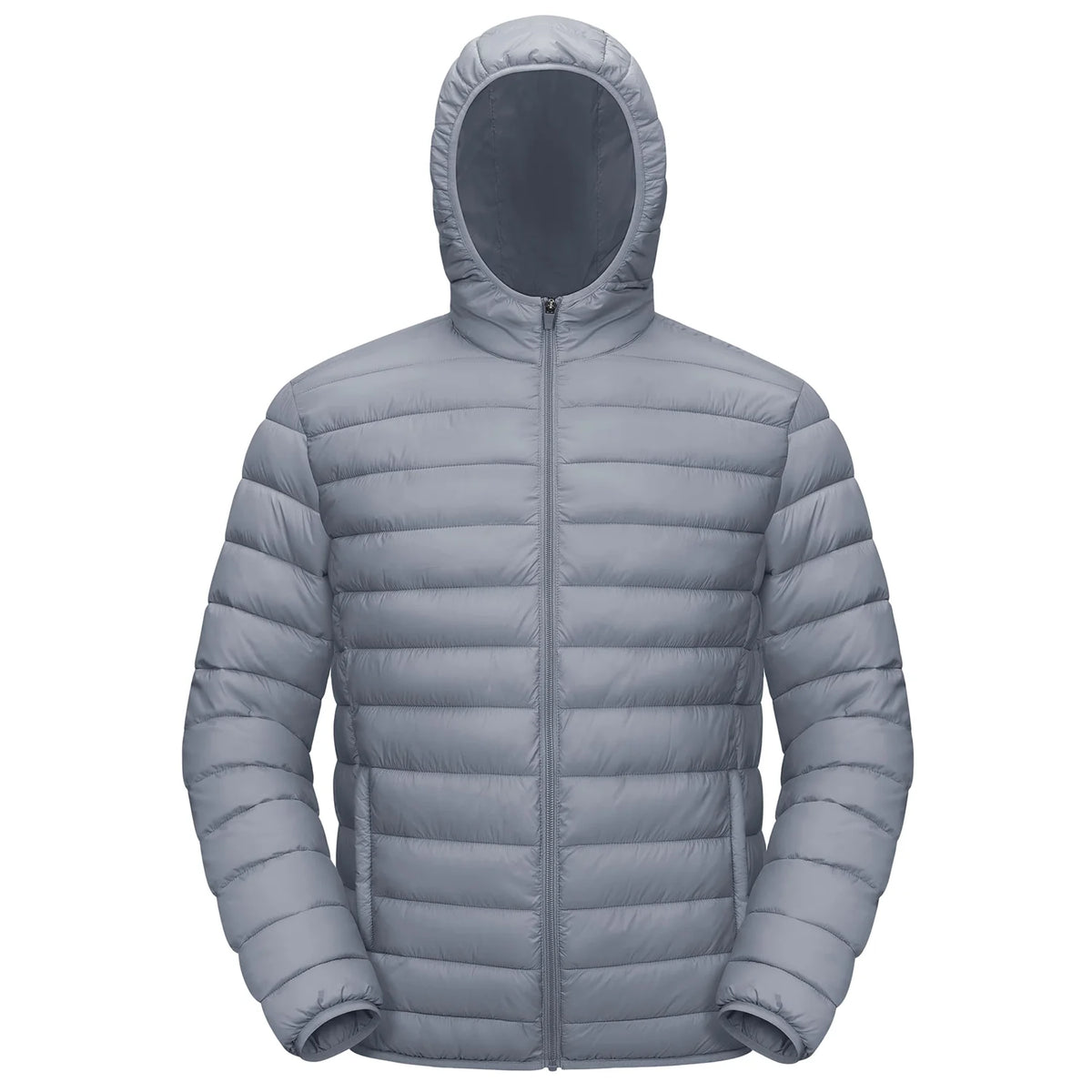 Jaqueta Masculina de Inverno Acolchoada TACVASEN Leve Impermeável com Capuz Casaco Térmico para Trabalho ao Ar Livre