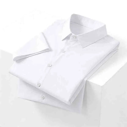 Men's Solid Black Short Sleeve Dress Shirt Classic Regular Fit Business Shirt