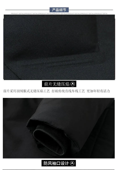 Top Grade Designer New Brand Men Parka Jacket Thick Casual Fashion Windbreaker Hooded Quilted Bubble Coats Long Mens Clothes