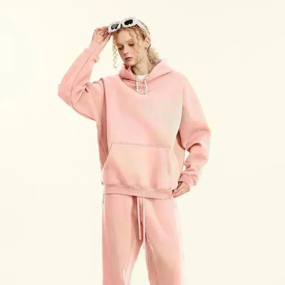 Men's Aesthetic Angel Hoodie Hip Hop Sports Streetwear Blessed Vintage Cherub Print Casual Loose Pullover Sweatshirt Tops