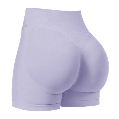 ZHEJIN Shorts de Yoga Feminino Sem Costura Cintura Alta para Academia, Shorts Biker com Empina Bumbum Scrunch, Controle de Barriga e Fitness