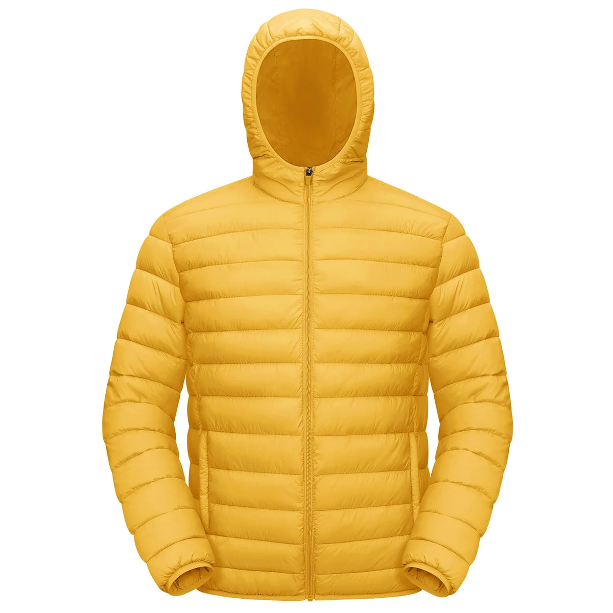 Jaqueta Masculina de Inverno Acolchoada TACVASEN Leve Impermeável com Capuz Casaco Térmico para Trabalho ao Ar Livre