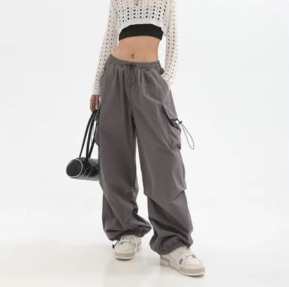 Cargo Pants Women Baggy Trousers 2023 Fall Streetwear Oversized Pants Vintage Casual Elastic Waist Loose Sweatpants Women