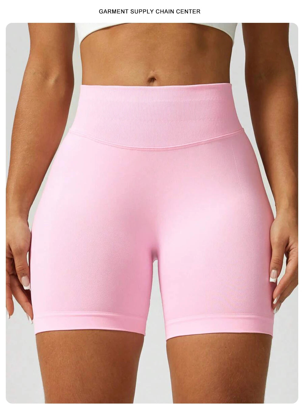 ZHEJIN Shorts de Yoga Feminino Sem Costura Cintura Alta para Academia, Shorts Biker com Empina Bumbum Scrunch, Controle de Barriga e Fitness