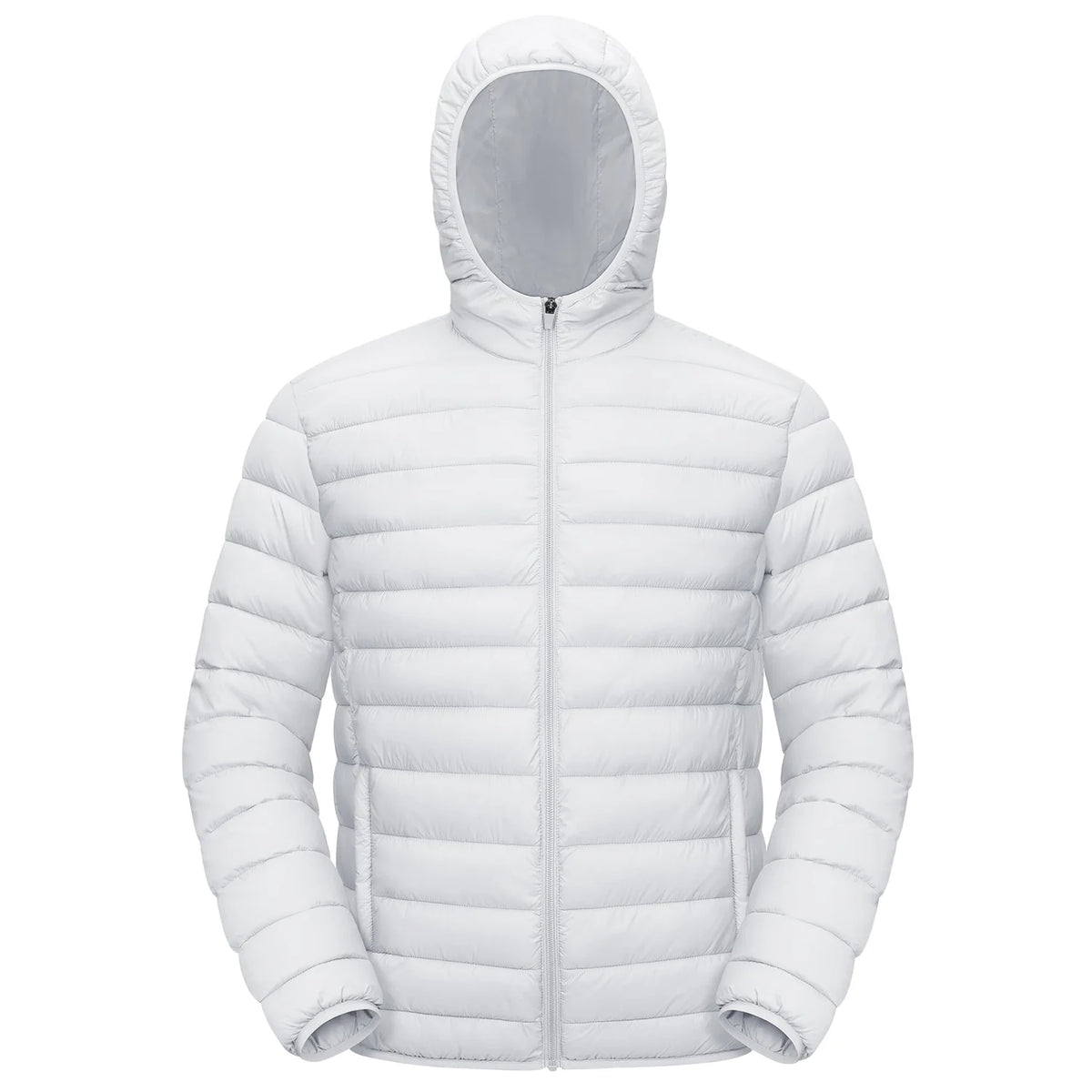 Jaqueta Masculina de Inverno Acolchoada TACVASEN Leve Impermeável com Capuz Casaco Térmico para Trabalho ao Ar Livre