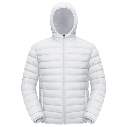 Jaqueta Masculina de Inverno Acolchoada TACVASEN Leve Impermeável com Capuz Casaco Térmico para Trabalho ao Ar Livre