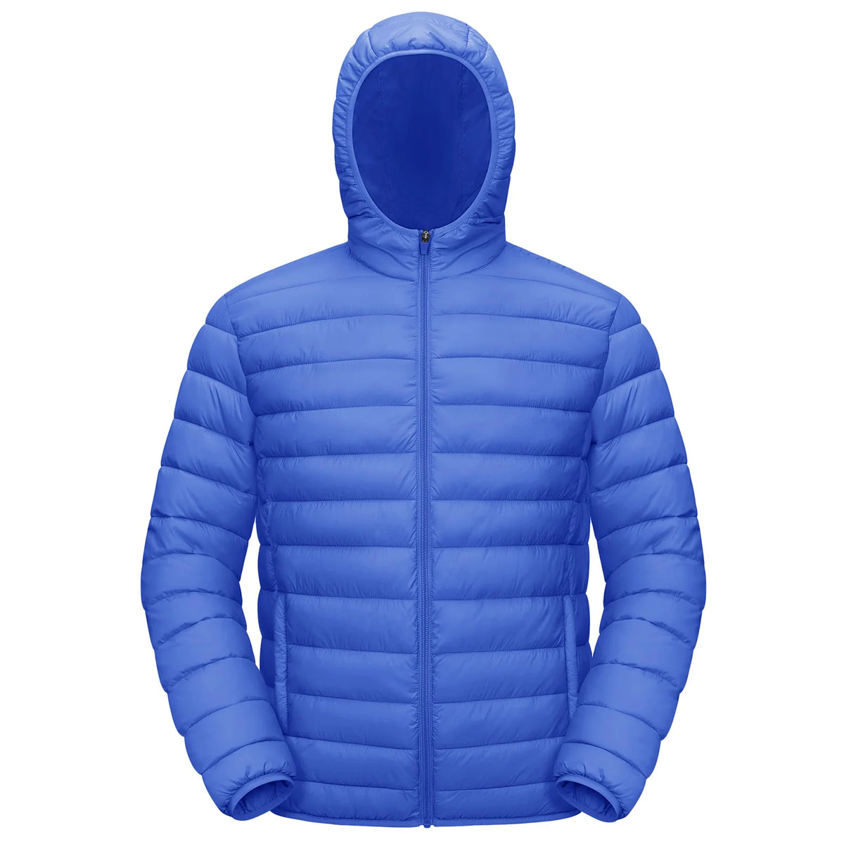 Jaqueta Masculina de Inverno Acolchoada TACVASEN Leve Impermeável com Capuz Casaco Térmico para Trabalho ao Ar Livre