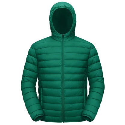 Jaqueta Masculina de Inverno Acolchoada TACVASEN Leve Impermeável com Capuz Casaco Térmico para Trabalho ao Ar Livre