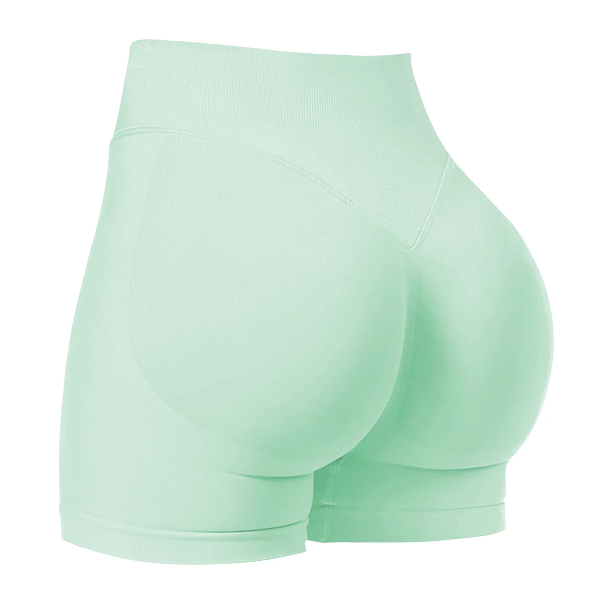 ZHEJIN Shorts de Yoga Feminino Sem Costura Cintura Alta para Academia, Shorts Biker com Empina Bumbum Scrunch, Controle de Barriga e Fitness