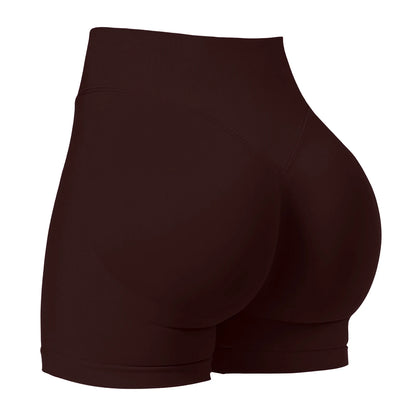 ZHEJIN Shorts de Yoga Feminino Sem Costura Cintura Alta para Academia, Shorts Biker com Empina Bumbum Scrunch, Controle de Barriga e Fitness