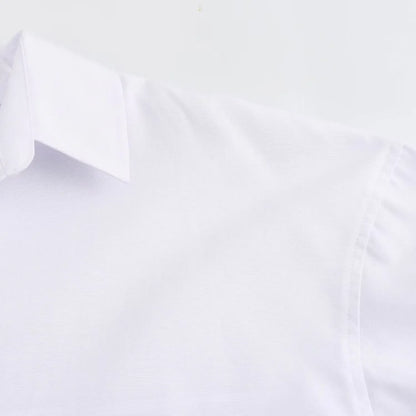 Women Fashion Spring Cotton Oxford Long Sleeve Single-breasted Lapel Blouse Street Clothing Shirt Chic Ladies Tops Mujer