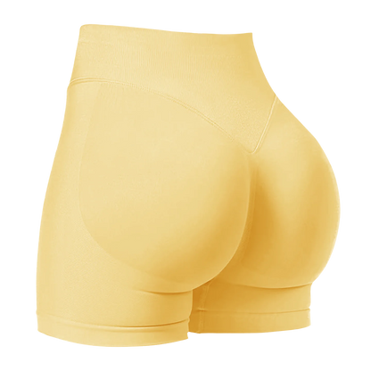 ZHEJIN Shorts de Yoga Feminino Sem Costura Cintura Alta para Academia, Shorts Biker com Empina Bumbum Scrunch, Controle de Barriga e Fitness