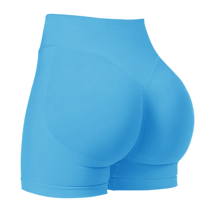 ZHEJIN Shorts de Yoga Feminino Sem Costura Cintura Alta para Academia, Shorts Biker com Empina Bumbum Scrunch, Controle de Barriga e Fitness