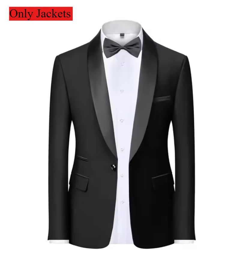 2-Piece Men's Suit Suitable For Wedding Business Suits, Single Button Jackets And Pants Sets, Slim Fit Jacket Sets