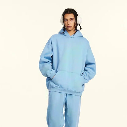 Men's Aesthetic Angel Hoodie Hip Hop Sports Streetwear Blessed Vintage Cherub Print Casual Loose Pullover Sweatshirt Tops