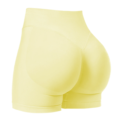 ZHEJIN Shorts de Yoga Feminino Sem Costura Cintura Alta para Academia, Shorts Biker com Empina Bumbum Scrunch, Controle de Barriga e Fitness